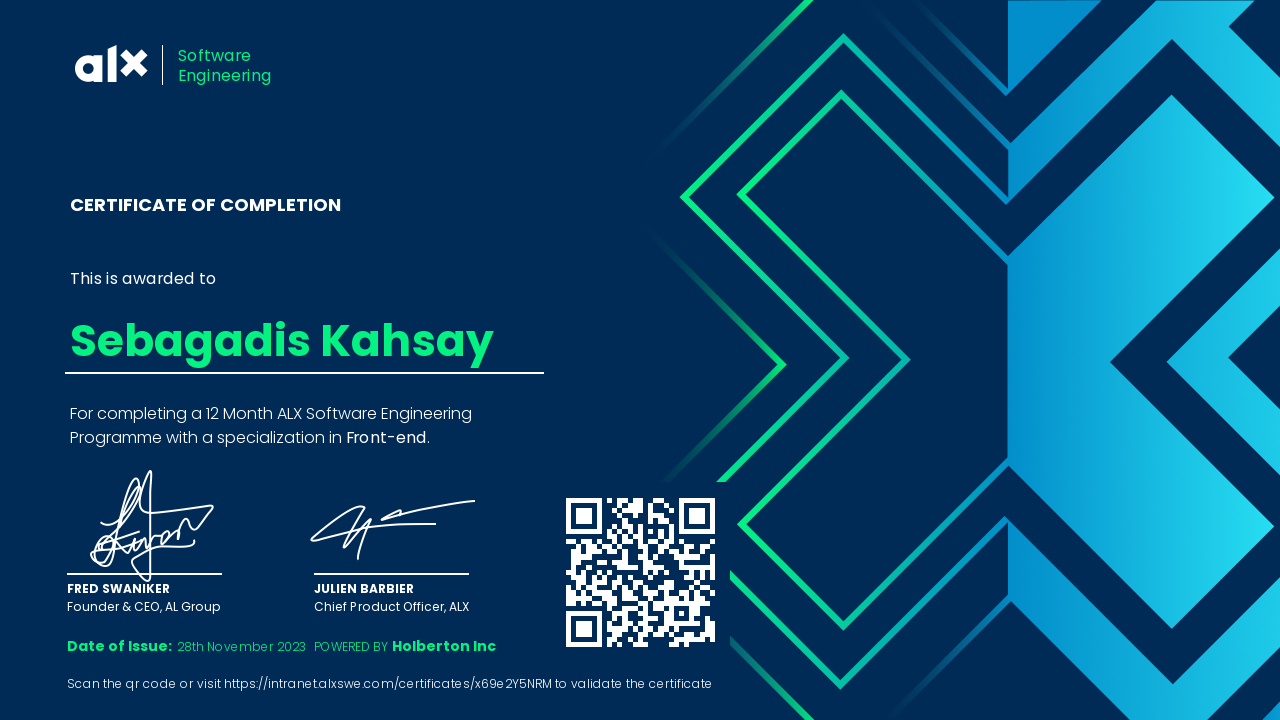ALX Short Specializations Certificate