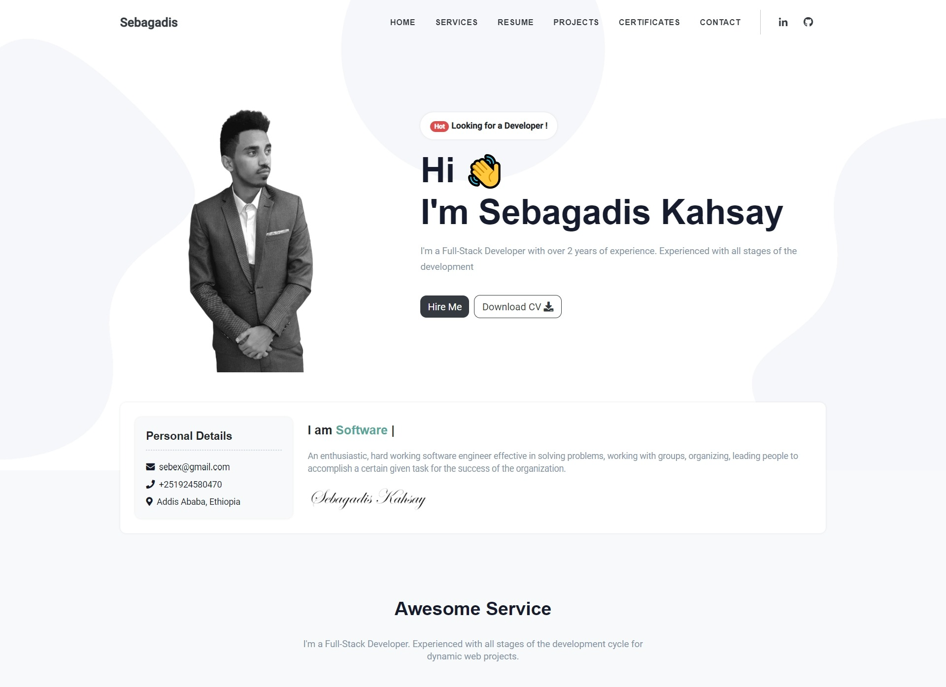 Sebagadis Kahsay Portfolio